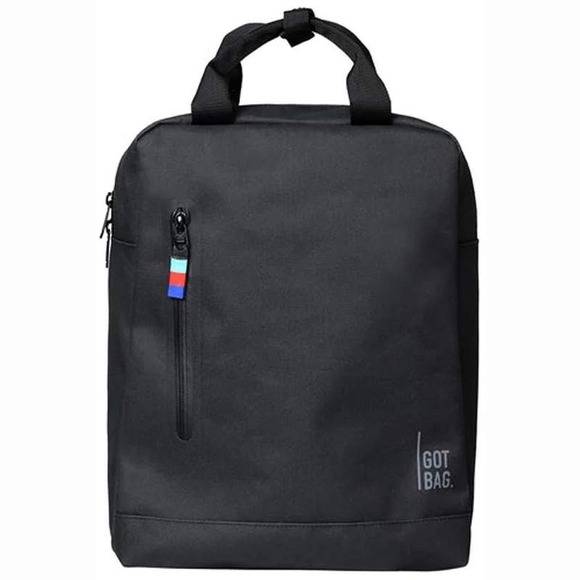 GOT BAG Recycled Daypack Backpack – Lightweight Travel & Commuter Bag – Black - Picture 1 of 7